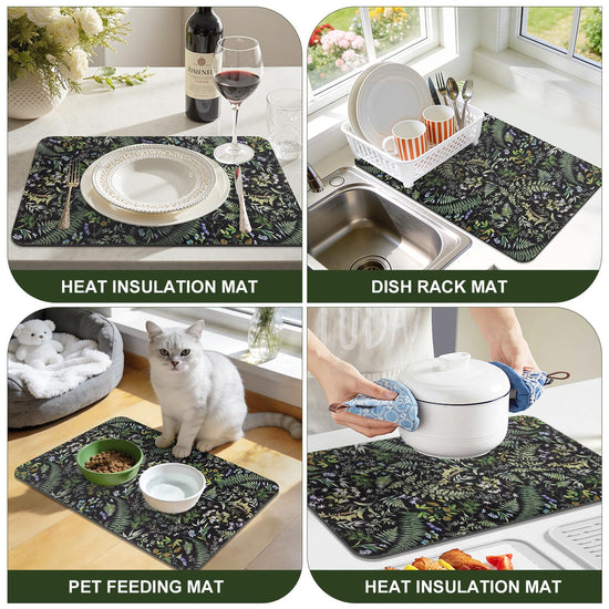 LOKHOM dish drying mat — highly absorbent and quick drying design.