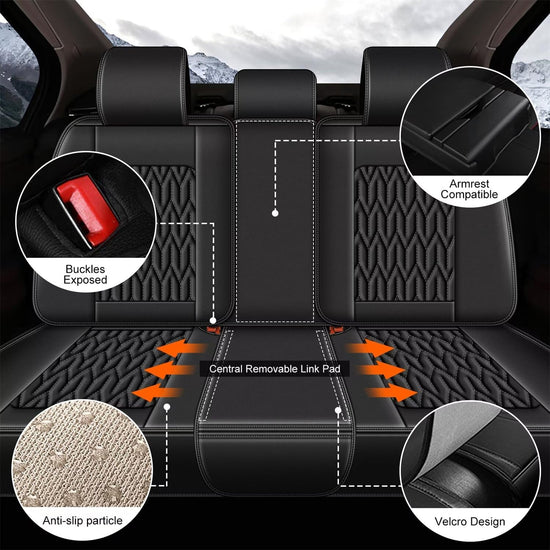 AOMSAZTO vehicle seat cover — waterproof leather for Kia Seltos 2021-2026