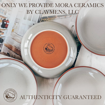 Mora ceramic pasta bowls - Set of 4, microwave and dishwasher safe