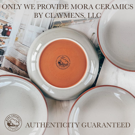 Mora ceramic pasta bowls - Set of 4, microwave and dishwasher safe