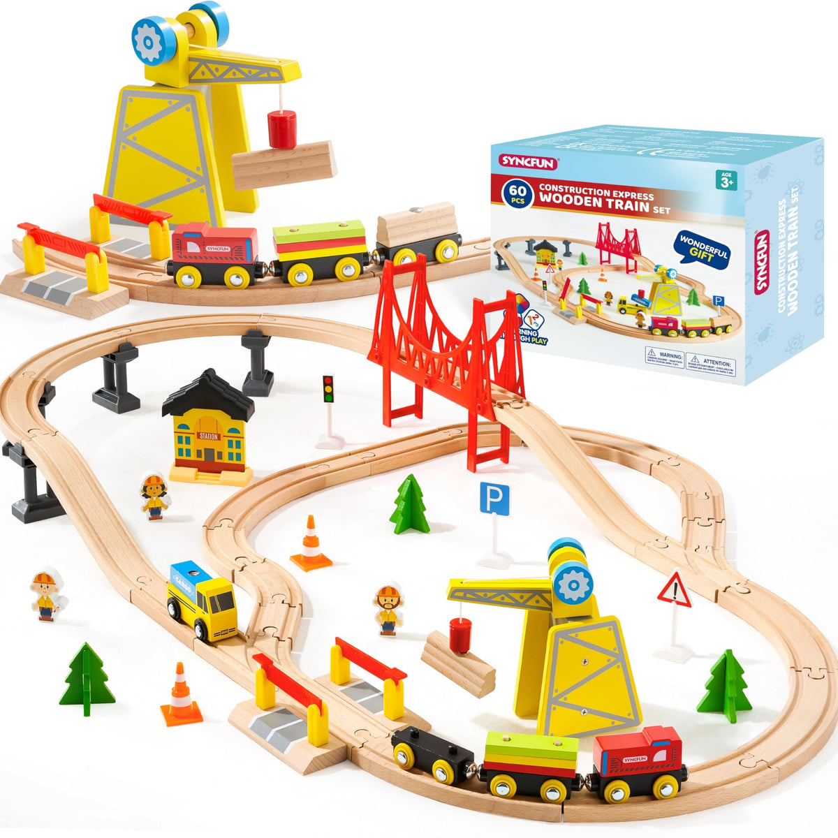Toy vehicle set — fun train experience from SYNCFUN