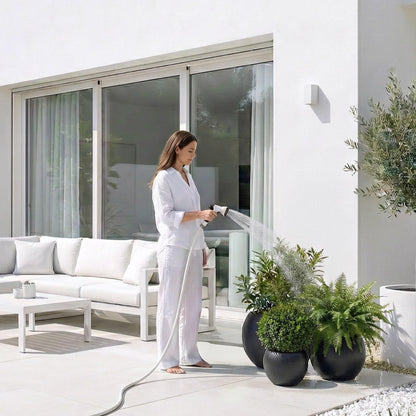 DTY planter — Premium fiberstone sphere design with drainage hole and coco mats
