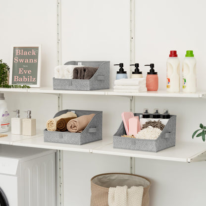 Trapezoid storage bins — versatile organizer baskets for shelves by Granny Says