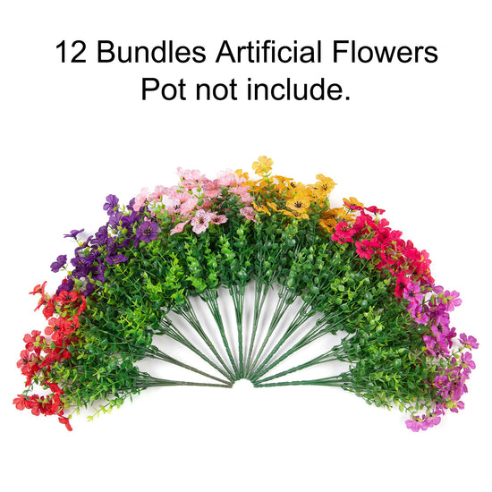 HyeFlora artificial plant — daisy and eucalyptus leaves bundle for decoration