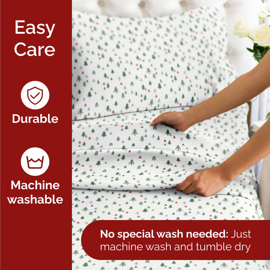 BED_LINEN_SET — Deep pocket Christmas sheet set by CGK Linens