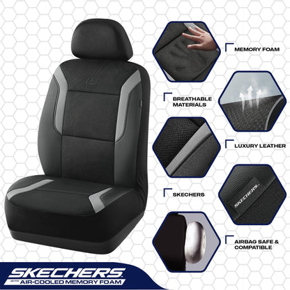 Skechers vehicle seat cover — Memory foam with air cool mesh design in gray