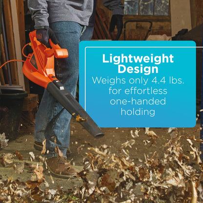 BLACK+DECKER leaf blower with powerful motor