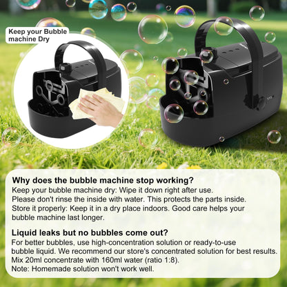 Bubble maker — Durable automatic blower with over 10000 bubbles per minute