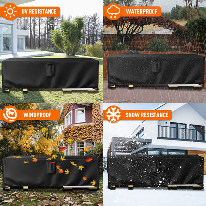 Storage cover — Waterproof outdoor furniture cover with heavy duty 600D material