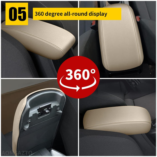 AOMSAZTO Center Console Armrest Cover Lid for 2011-2015 Jeep Compass, Beige