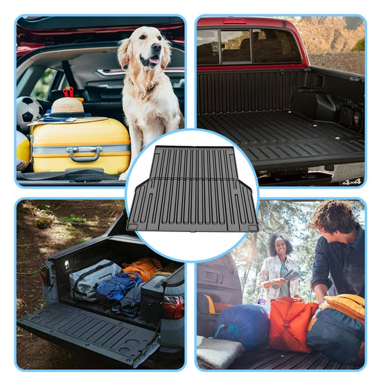 Tacoma 5FT truck bed mat — AOMSAZTO custom fit rubber liner for 2005-2023 Tacoma