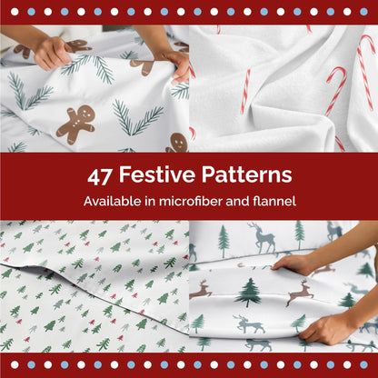 BED_LINEN_SET — Deep pocket Christmas sheet set by CGK Linens
