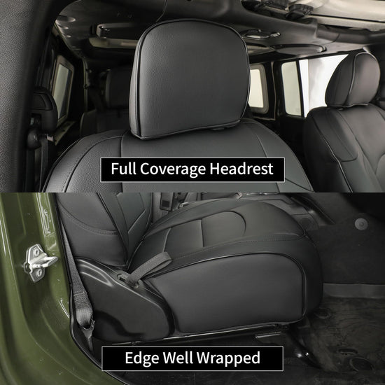 EKR Wrangler seat covers — Custom fit for Jeep Wrangler 2024-2026, faux leather