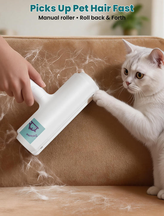 Lint remover — Self-cleaning pet hair removal tool for furniture and car seats