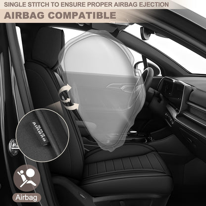 Vehicle seat cover — AOMSAZTO waterproof faux leather for Kia Seltos 2021-2026.