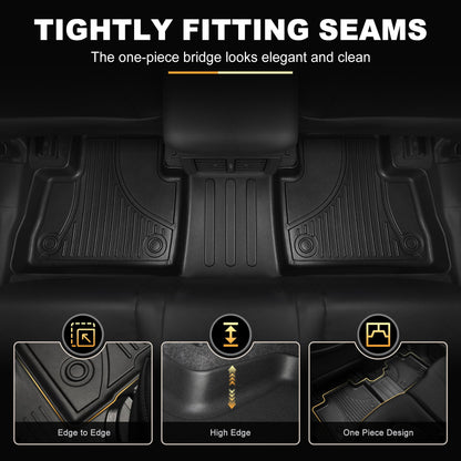 AOMSAZTO floor mats for Mazda CX9 7 seats 2016-2023, custom fit all weather liners, black