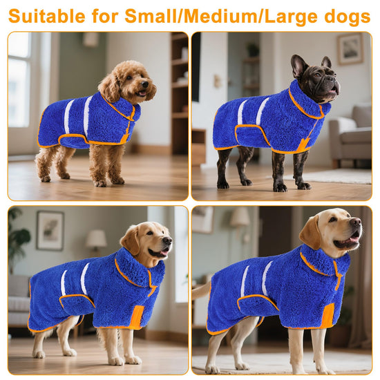 Bienbee dog bathrobe — quick drying super absorbent for small to large dogs