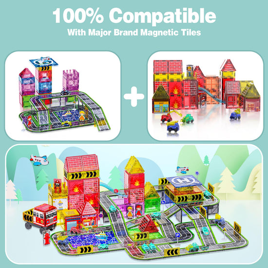 SKTMYY magnetic tiles road set — magnetic building blocks for creative play
