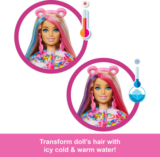 Barbie toy figure — Cutie reveal care bears doll with 10 surprises and mini bear