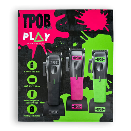 TPOB hair trimmer with 7500 RPM and rubber grips