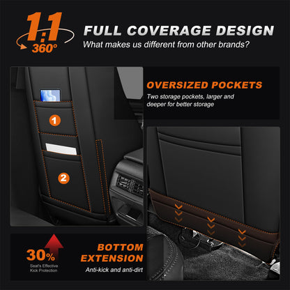 Vehicle seat cover — Faux leather waterproof set for Honda CRV 2017-2022