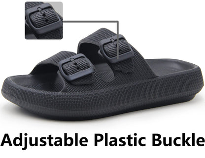 Weweya sandals — Pillow slippers with adjustable double buckle design