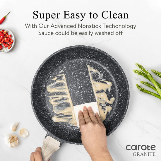 CAROTE cookware set — nonstick design for easy cooking and cleaning