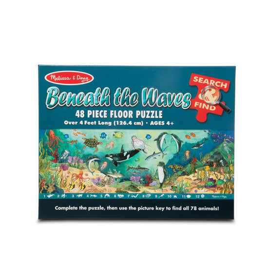 Melissa & Doug floor puzzle — search and find beneath the waves design, 48 pieces