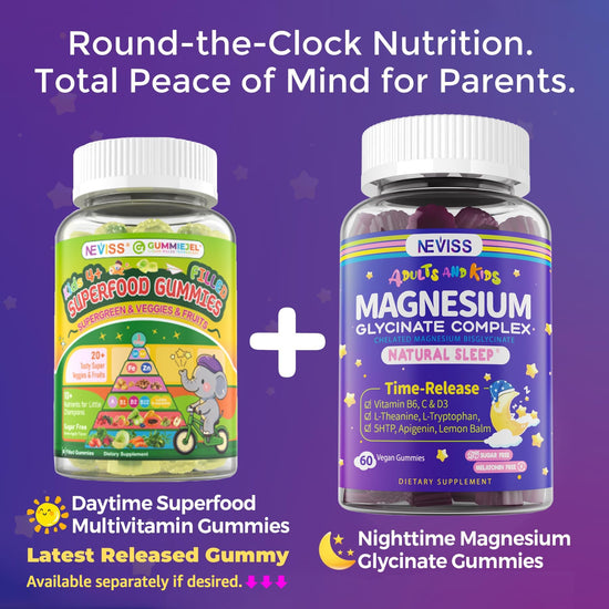 Magnesium glycinate gummies — sugar free with B6D3 and L-theanine for relaxation