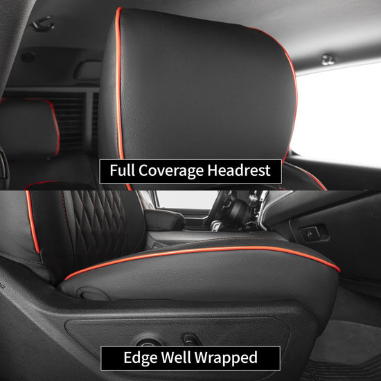 EKR Wrangler seat covers - Custom fit leather covers for Jeep Wrangler 4XE 2023-2025