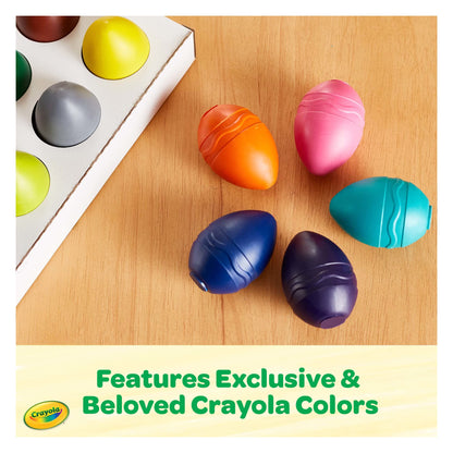 Crayola egg crayons — large size for toddlers and young children, 12 count