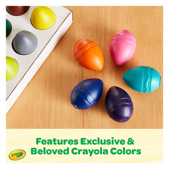 Crayola egg crayons — large size for toddlers and young children, 12 count