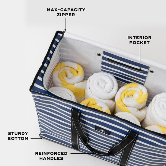 SCOUT tote bag — durable and water-resistant zip tote for travel and storage