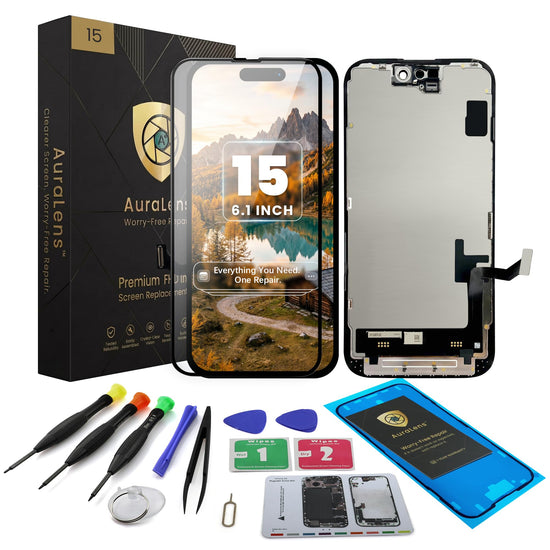 AuraLens for iPhone 15 Screen Replacement Kit LCD Touch Display Assembly