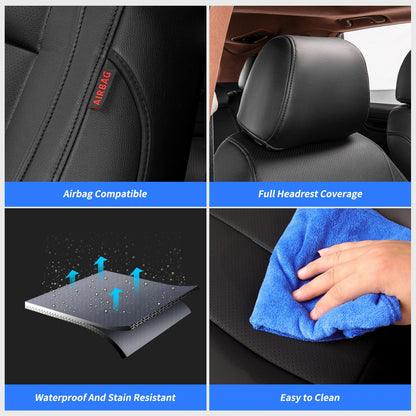 Vehicle seat cover — Waterproof leather for 2016-2024 Chevy Malibu models