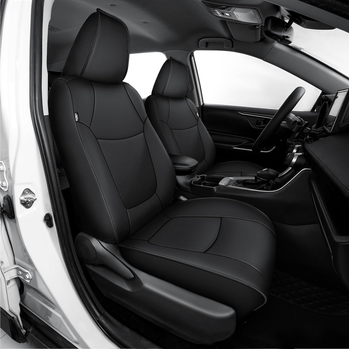 TTX lighting seat covers - custom fit waterproof black faux leather for Toyota RAV4 2019-2025