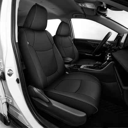 TTX lighting seat covers - custom fit waterproof black faux leather for Toyota RAV4 2019-2025