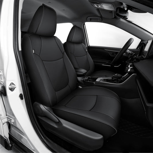 TTX lighting seat covers - custom fit waterproof black faux leather for Toyota RAV4 2019-2025