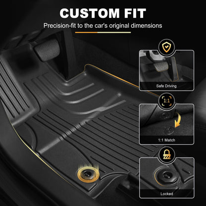 AOMSAZTO vehicle mats with 3D protection for Nissan Kicks 2025-2026, 6-piece set, black