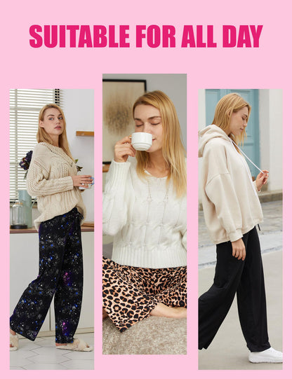 Showitty wide leg pants with pockets for casual lounging and yoga