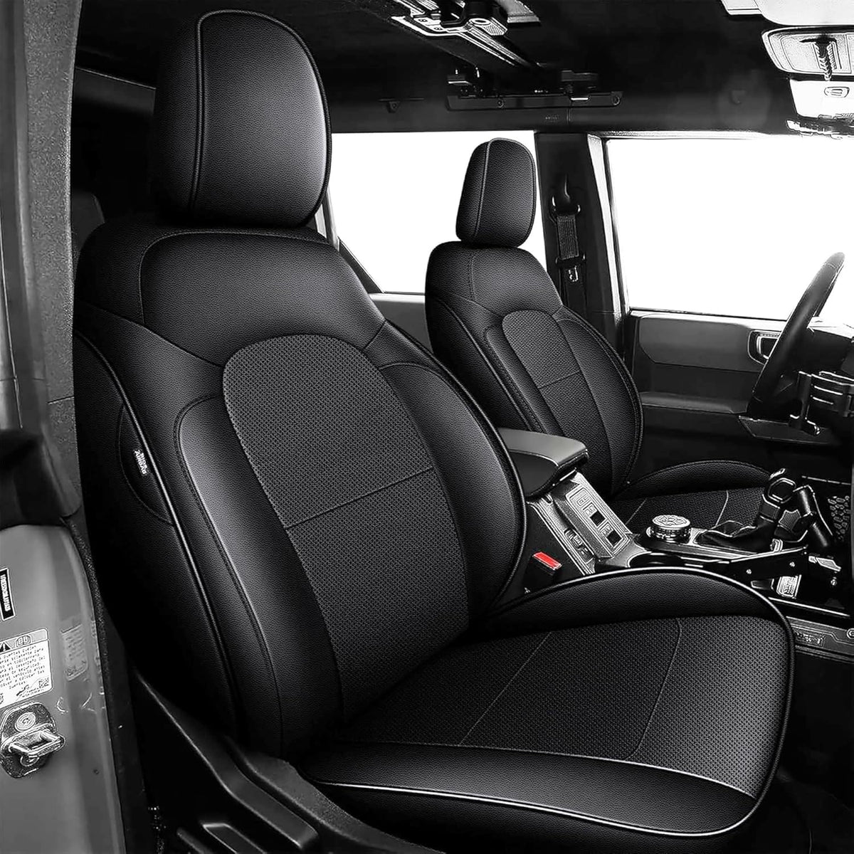 AOMSAZTO vehicle seat cover - Custom fit faux leather for Ford Bronco 4-Door 2021-2025 excluding Raptor