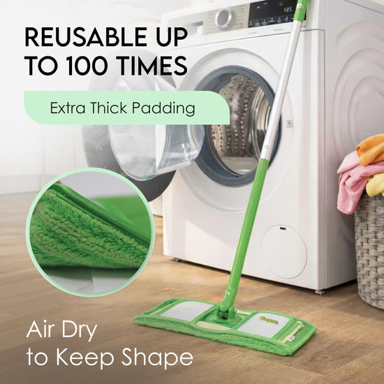 Reusable mop pads by Turbo — washable microfiber for Swiffer Sweeper mops