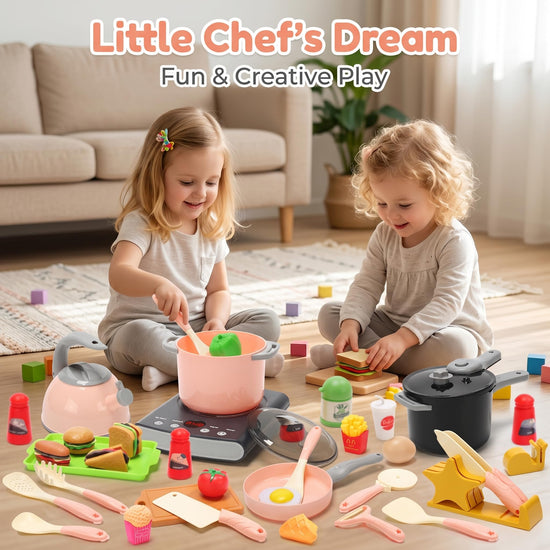 Pretend play toy — Cute Stone kids cooking set
