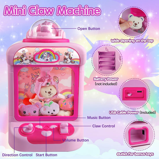TingingYuli claw machine with mini plush toys for kids