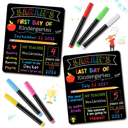 Writing board — Double sided back to school board with 6 pens for kids
