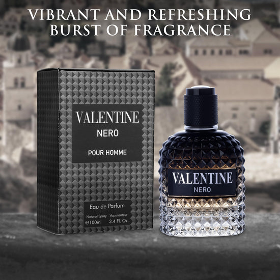 Personal fragrance — Woody aromatic scent with floral and mineral notes by Valentine Nero 100ml