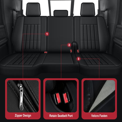 AOMSAZTO vehicle seat cover set for Dodge RAM 2002-2025 5 seat truck crew cab with curved bench