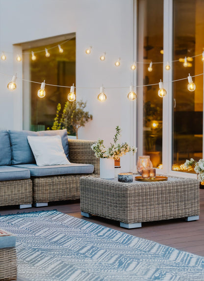 Outdoor string lights — Waterproof connectable hanging lights with Edison bulbs