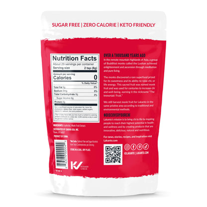 Lakanto classic monk fruit sweetener - zero calorie sugar substitute