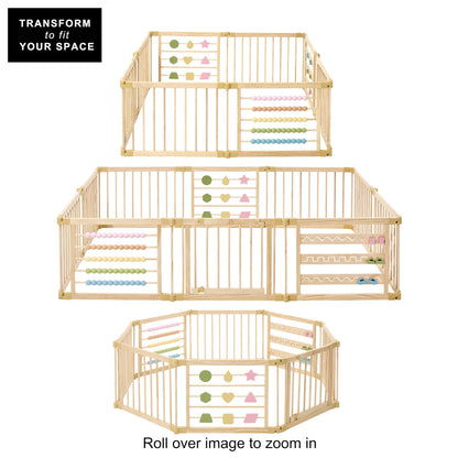 ZETY playard — foldable design with door panel and built-in toys, CPC certified and SGS tested
